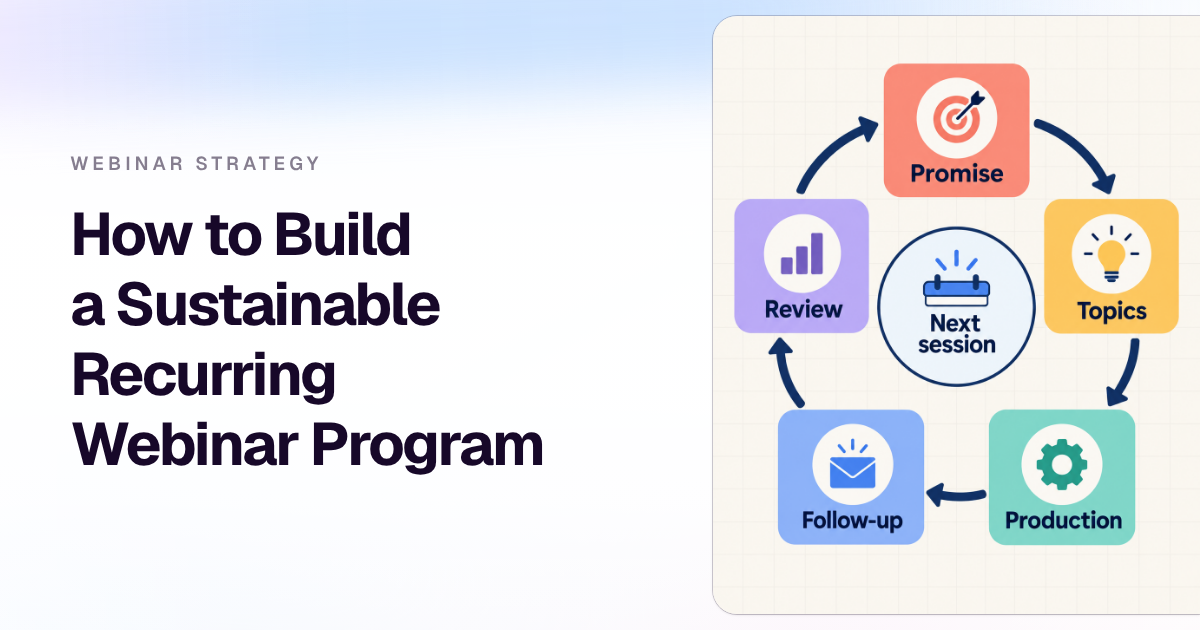 Cover image for How to Build a Sustainable Recurring Webinar Program